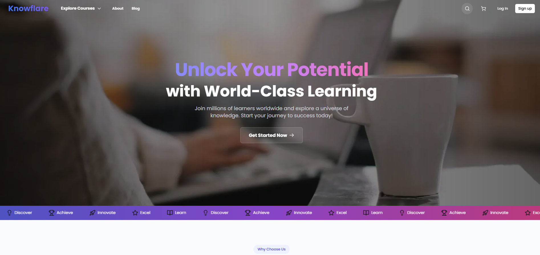 Knowflare - Learning Management System project screenshot